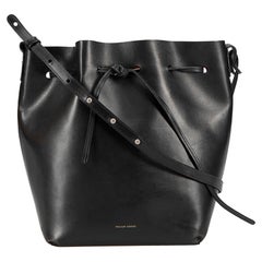 Mansur Gavriel Black Leather Bucket Bag