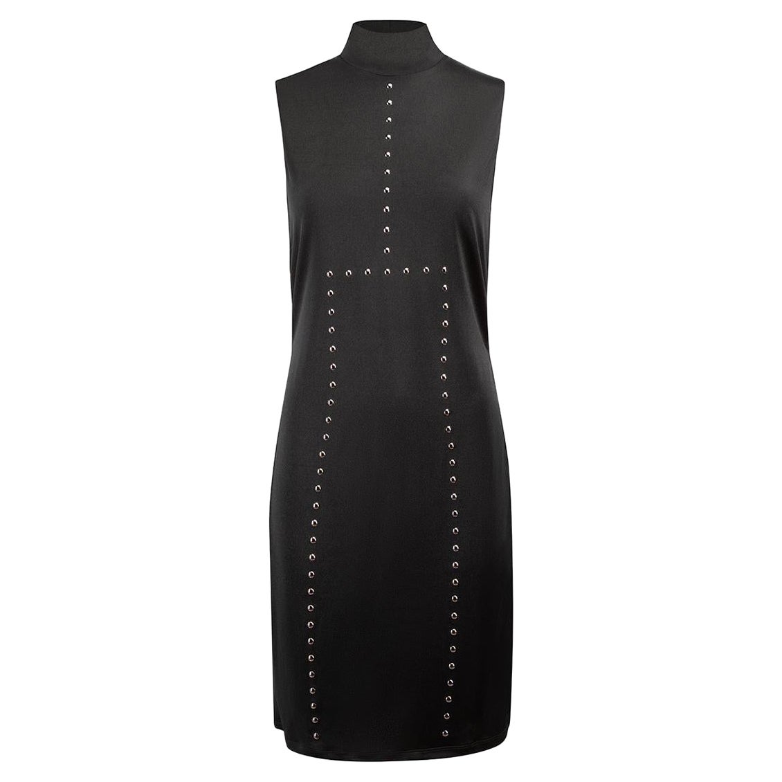 Wolford Tachuelas Negras Cuello Cock Vestido Talla L en venta