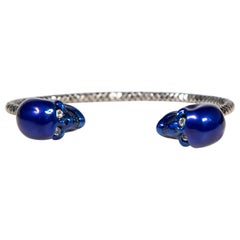 Alexander McQueen Silver Toned Skull Bracelet