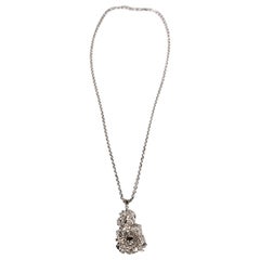 Alexander McQueen - Collier tête de mort argenté