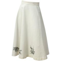 Vintage 50s San Francisco Embroidery Skirt