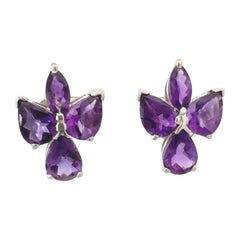 Pendientes de Amatista para Novia Regalo Hecho en Plata Para Madre
