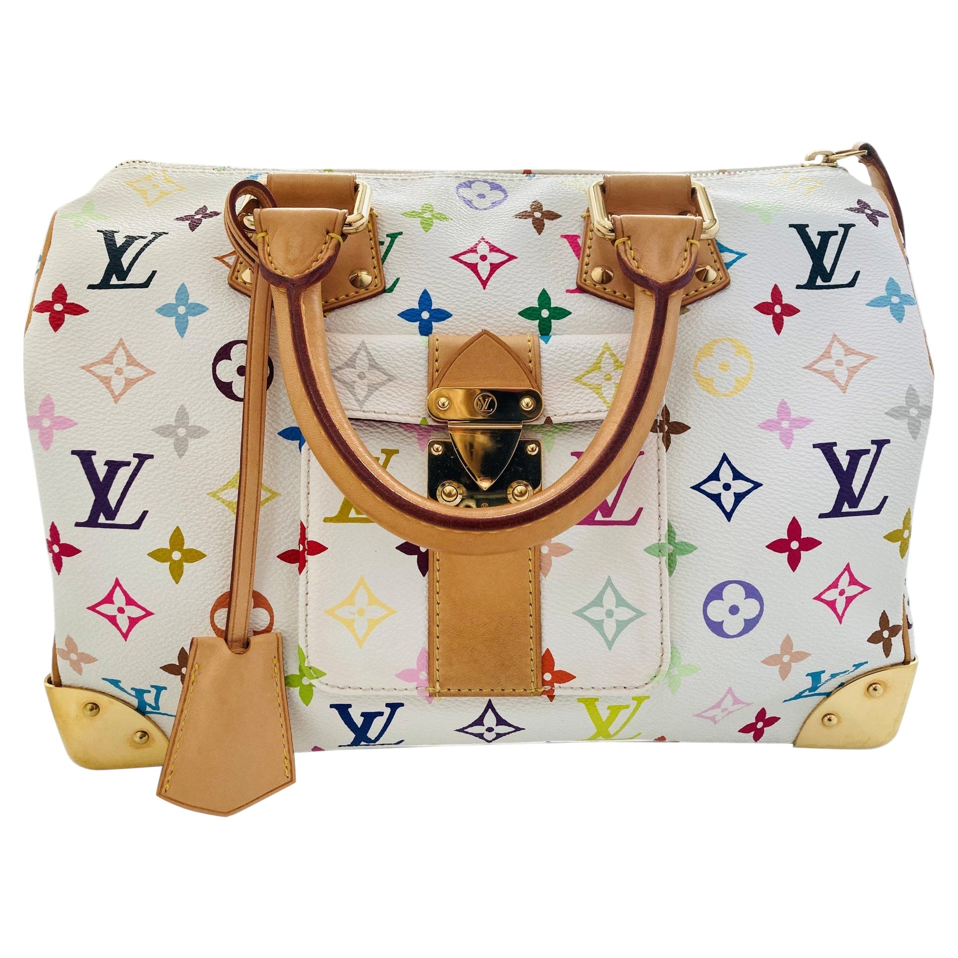 Louis Vuitton Murakami White Monogram Multicolor Speedy 30 Bag