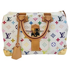Louis Vuitton Murakami White Monogram Multicolor Speedy 30 Bag