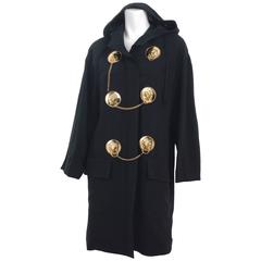 Vintage MOSCHINO COUTURE Black Jacket with Lion Head Doorknocker Embellishment 11