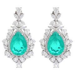 Orecchini a goccia con strass di colore verde per la mamma Gioielli regalo in argento 925