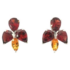 Pendientes de plata de ley con varias piedras preciosas para todos los días Regalo para chicas