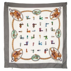Céline Horse Print Silk Square Scarf