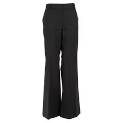 Theory Black Wool Wide Leg Suit Trousers Size L