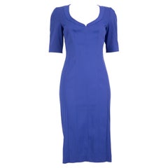 Emporio Armani Blue Bodycon Mid Sleeve Midi Dress Size S