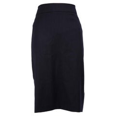 Theory, jupe crayon bleu marine à rayures longueur genou, taille XL