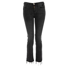 FRAME Black Denim Straight Leg Jeans Size XS