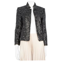 Zadig & Voltaire Black & Silver Sequin Embellished Blazer Size M