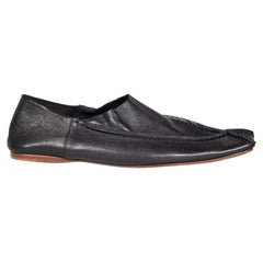 Acne Studios Chaussures plates en cuir noir Taille IT 38