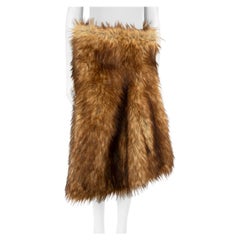 BB Couture Brown Faux Fur Skirt Size M