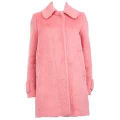 N°21 Pink Alpaca Wool Midi Coat Size M