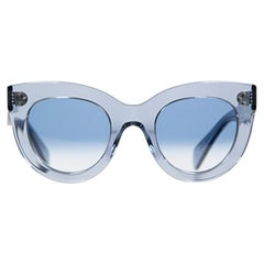Céline Blaue getönte Katzenaugen-Sonnenbrille