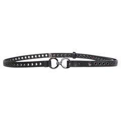 Dior Schwarzer Talla-Gürtel aus Leder