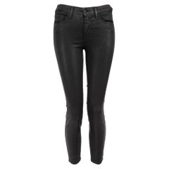 L'Agence Black Denim Coated Skinny Jeans Size XS