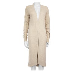 Theory Beige Open Front Long Cardigan Size S