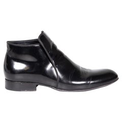 Céline Black Leather Bootie Slipper Boots Size IT 39