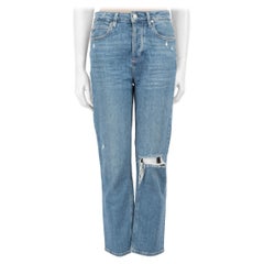 Paige Jeans Blue Ripped Straight Leg Jeans Size S