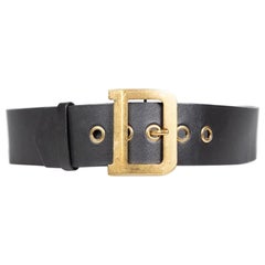 Dior Black Leather Diorquake Belt