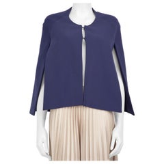 Safiyaa Indigo Round Neck Cape Size L