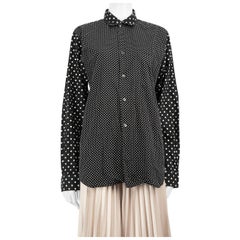 Comme Des Garcons Comme Des Garcons Schwarzes Comme Des Garcons Polkadot-Hemd Größe XL