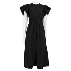 Sea New York Black Ruched Backless Midi Dress Size XXS