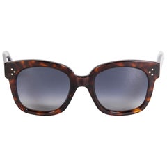Céline Brown Oversized Tortoiseshell Square Sunglasses