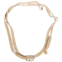 Dior Primavera 2020 Cinturón Envolvente de Rafia Beige