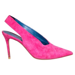 Céline Pink Slingback Suede Pumps Size IT 39.5