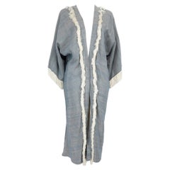 Forte_Forte Blue Fringe Trim Cardigan Size XS
