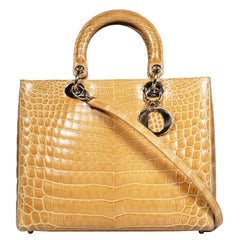 Dior 2012 Kamelie Krokodil Leder Lady Dior Handtasche