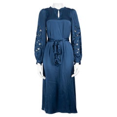 WYSE London - Vestito in pizzo blu taglia S