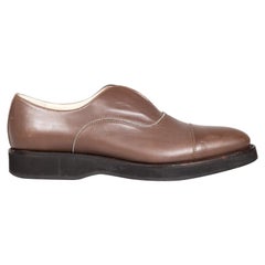 Fabiana Filippi Mocassins en cuir Brown avec chaînes Taille IT 40