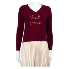 Lingua Franca Burgundy Cashmere That Women Sweater Size XS