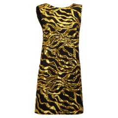 Halpern Mini abito nero con paillettes dorate taglia XS