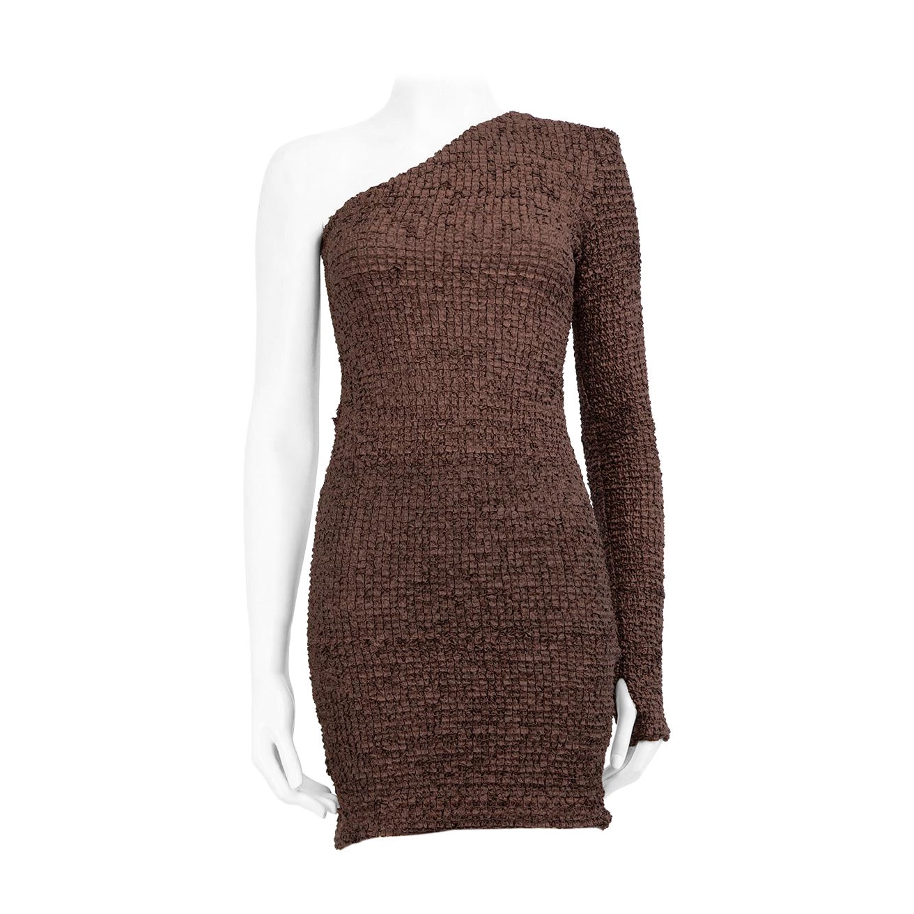 NANUSHKA Brown One Shouldered Mini Dress Size XS For Sale
