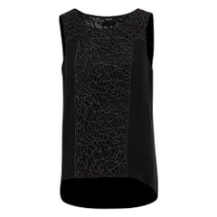 Top sin mangas con panel de encaje negro Rag & Bone Talla M