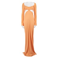 The Attico Orange Cutout Jersey Maxi Dress Size M
