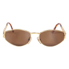 Dior Brown Vintage CD Logo Sunglasses