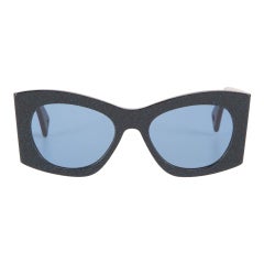 Lanvin Blue Glitter Butterfly Sunglasses