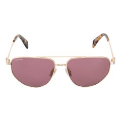 Lanvin Gold & Purple Tinted Aviator Sunglasses