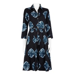 Samantha Sung Blue Tie Dye Print Midi Dress Size XL