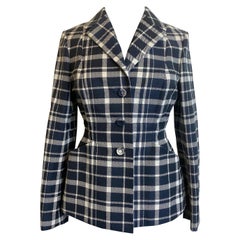 Chaqueta Bar Christian Dior azul y blanca