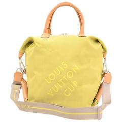 Louis Vuitton LV Cup 2003 Lime Damier Geant Canvas Boston Bag + Strap