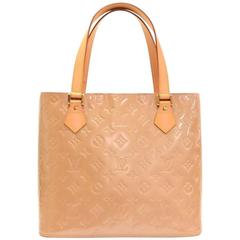 Louis Vuitton Houston Beige Noisette Vernis Leather Shoulder Bag