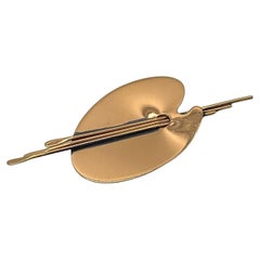 Renoir Copper Brush and Palette Brooch